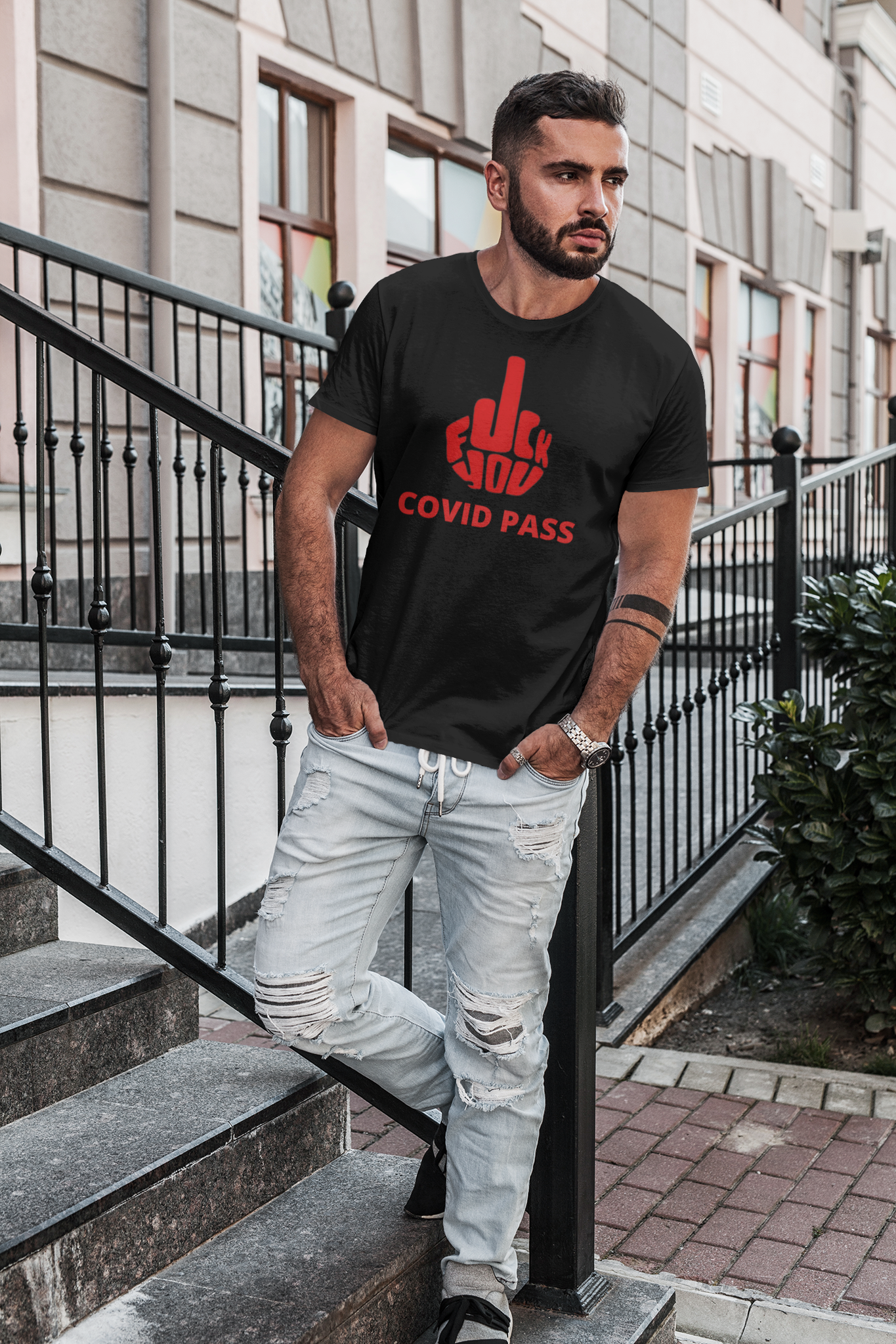 Covid Pass T-Shirt Herr