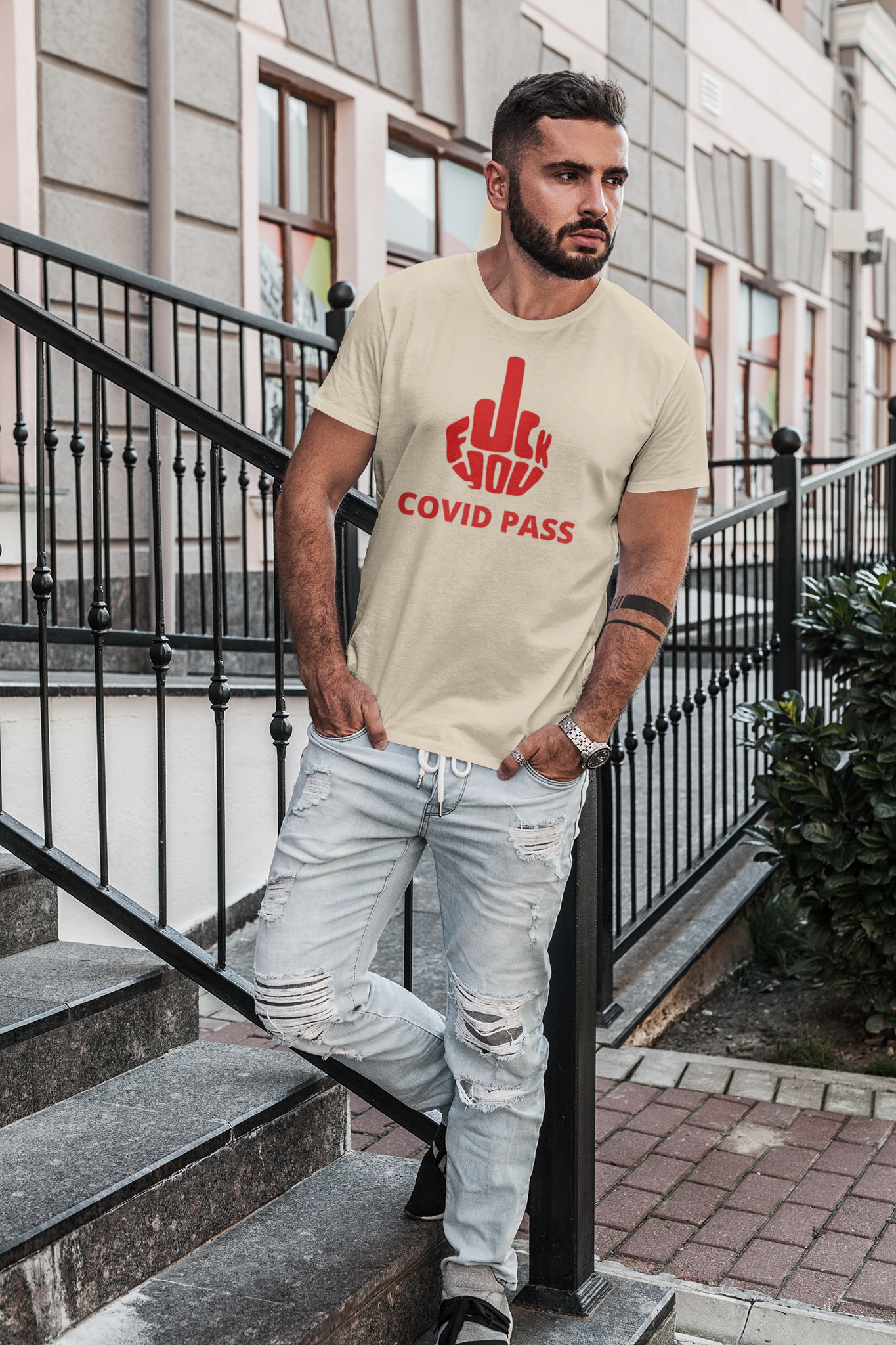 Covid Pass T-Shirt Herr