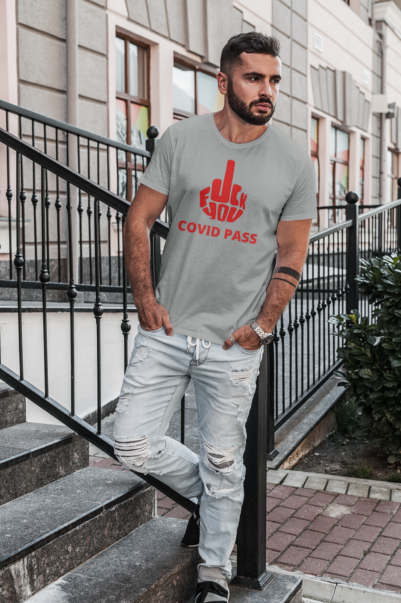 Covid Pass T-Shirt Herr