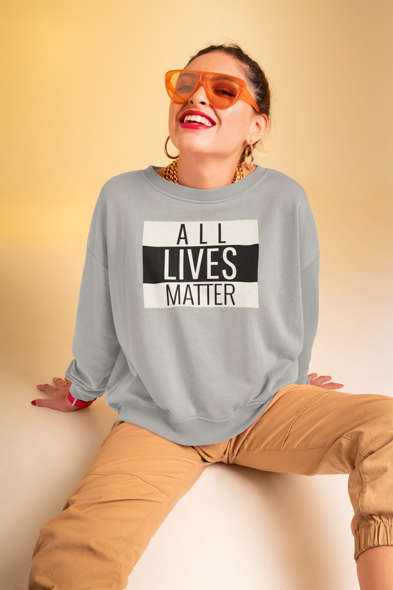 All Lives Matter, Sweatshirt med tryck #alllivesmatter. Unisex sweatshirts med unika motiv. Störst utbud av tröjfärger i Sverige