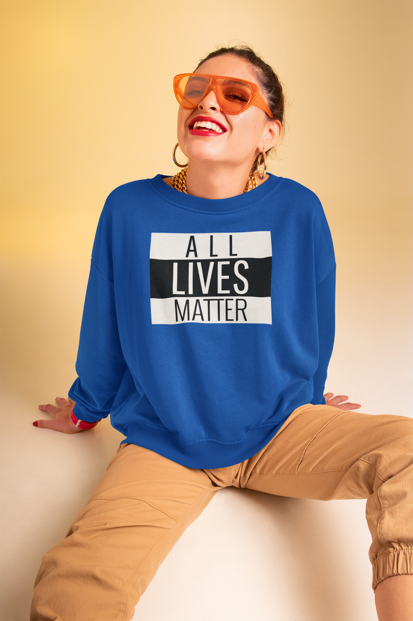 All Lives Matter Sweatshirt. Unisex modell, Stort antal färger att välja mellan
