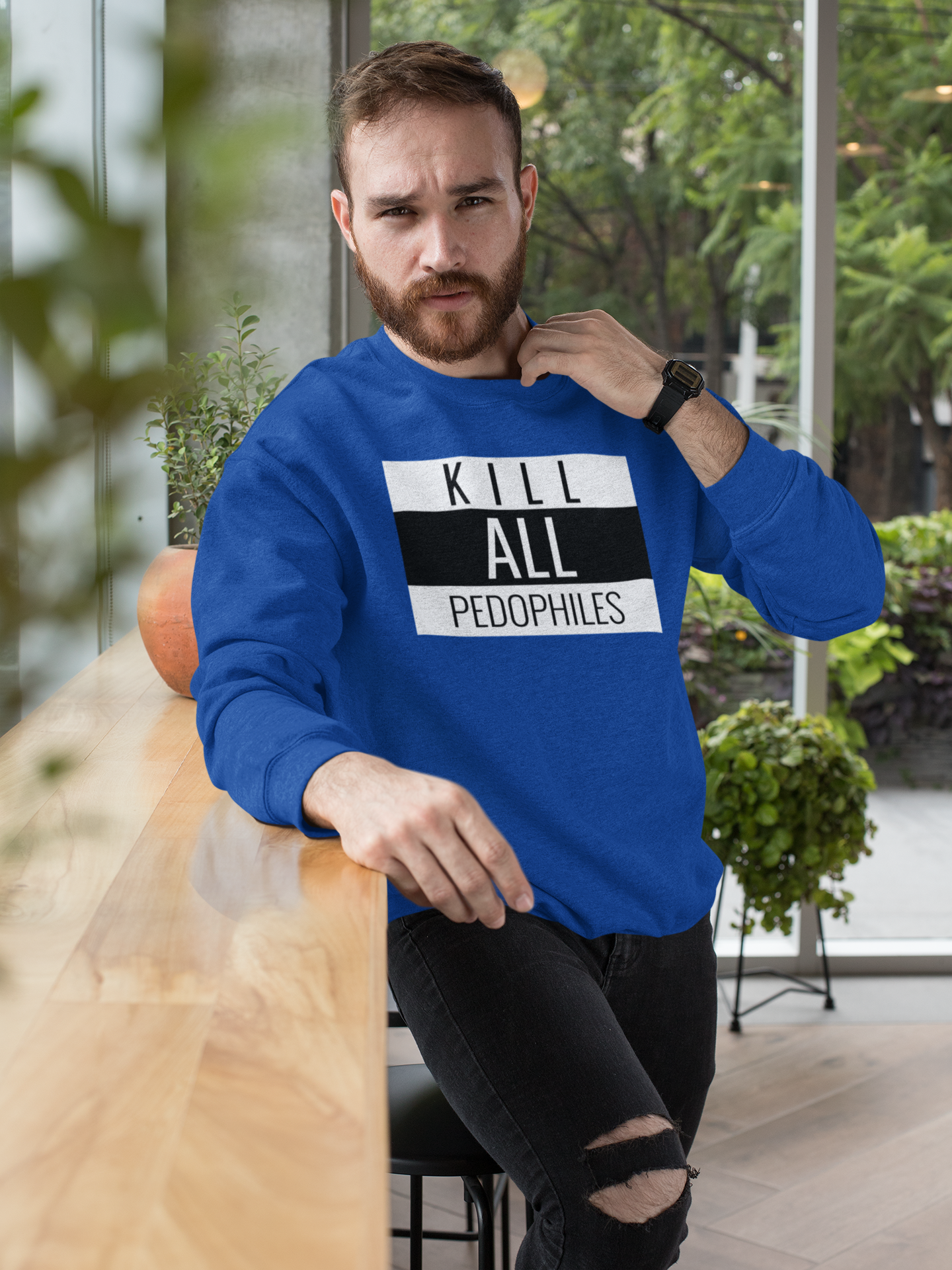 Kill All Pedophiles Sweatshirt i flertalet färger, Dumpen, 2forty2, Sveriges största antipedofil företag, Vi accepterar inte pedofiler i vårt samhälle
