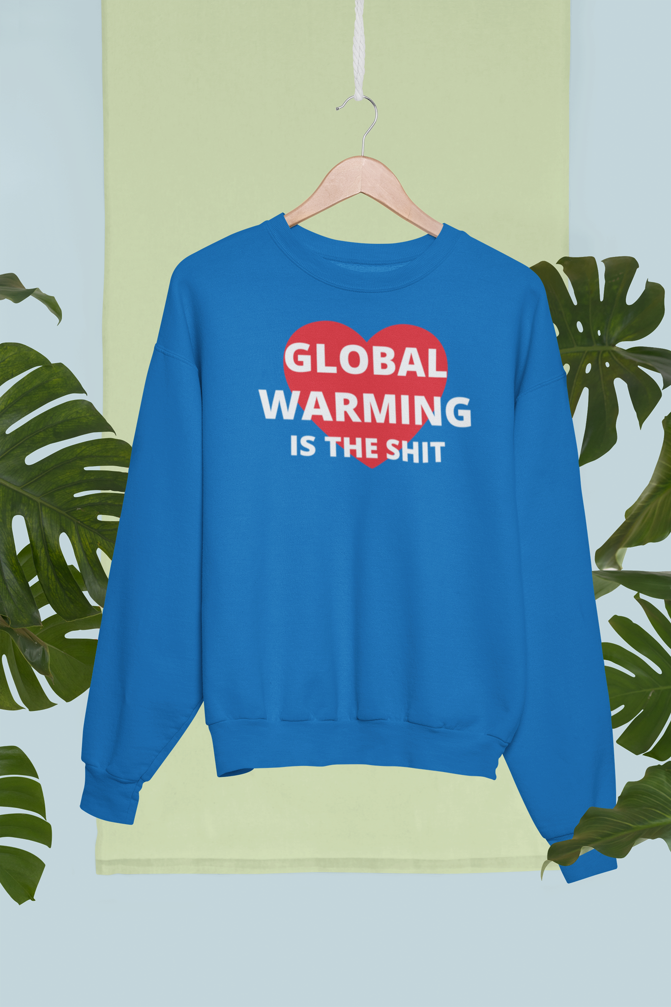 Global Uppvärming sant eller falskt, Anti Global Warming Sweatshirt Dam & Herr
