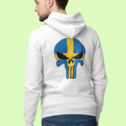 Swedish Skull (Back) Hoodie Herr
