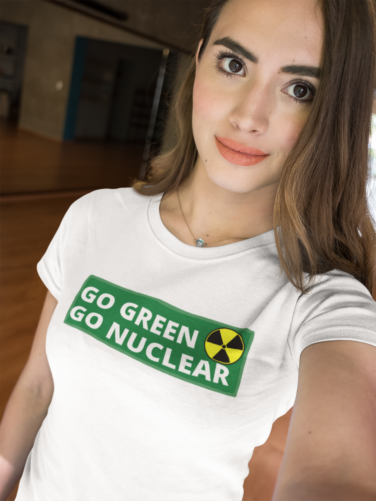Jag väljer kärnkraft. Tshirt Dam, Go Green Go Nuclear