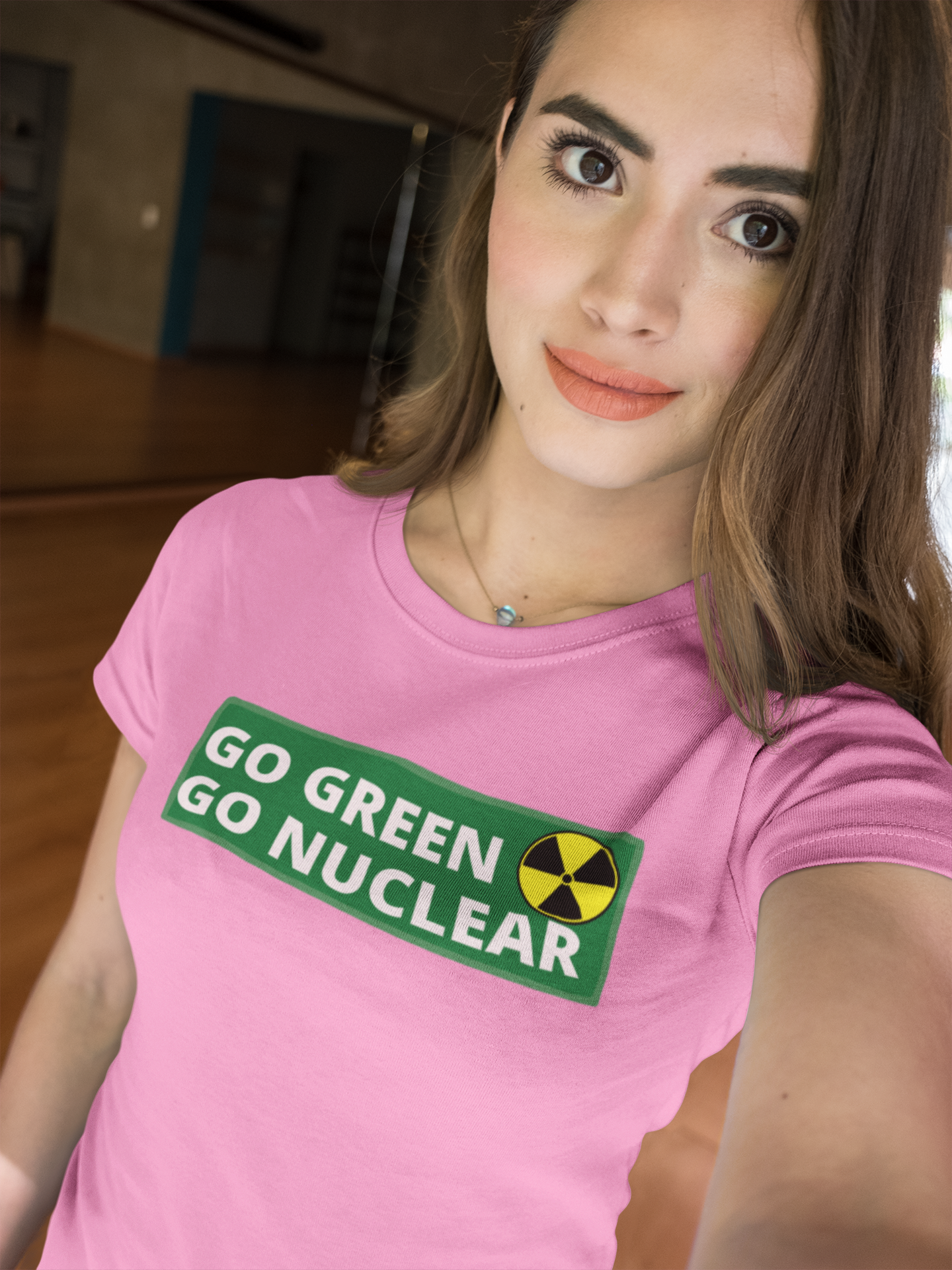 Svensk Kärnkraft , Tshirt Dam, Kärnkraft, Go Green Go Nuclear