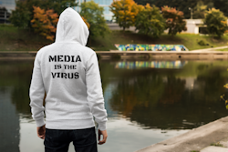 Media Is The Virus Hoodie Herr