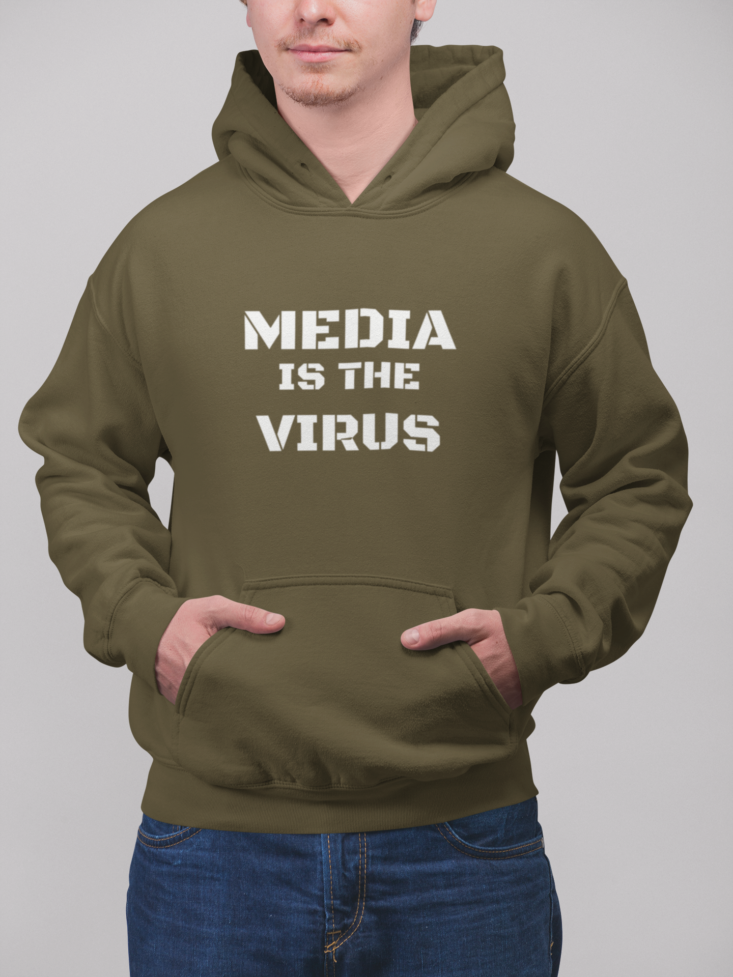 Media Is The Virus Hoodie Men
