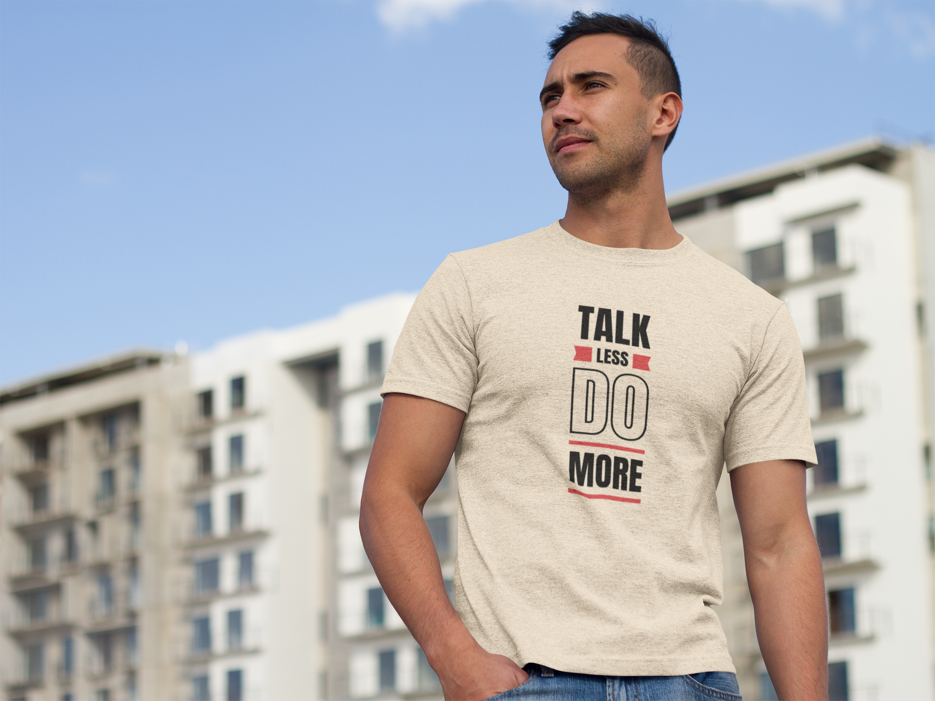 Talk Less Do More. T-Shirt Herr i flera färger. Storlekar upp till 5xl.  T-Shirt med tryck Från Statements Clothing
