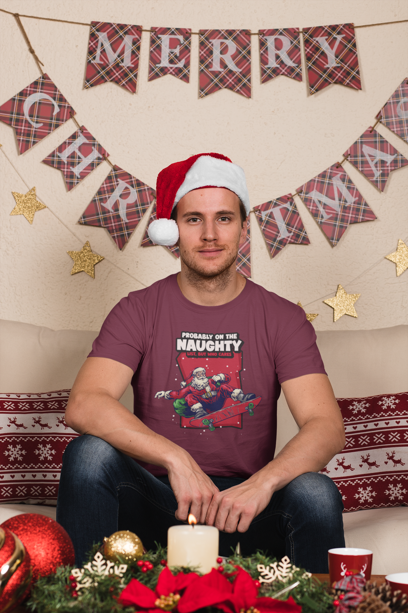 Jul T-Shirt för alla män. Unika & Coola motiv. T-Shirt Jul