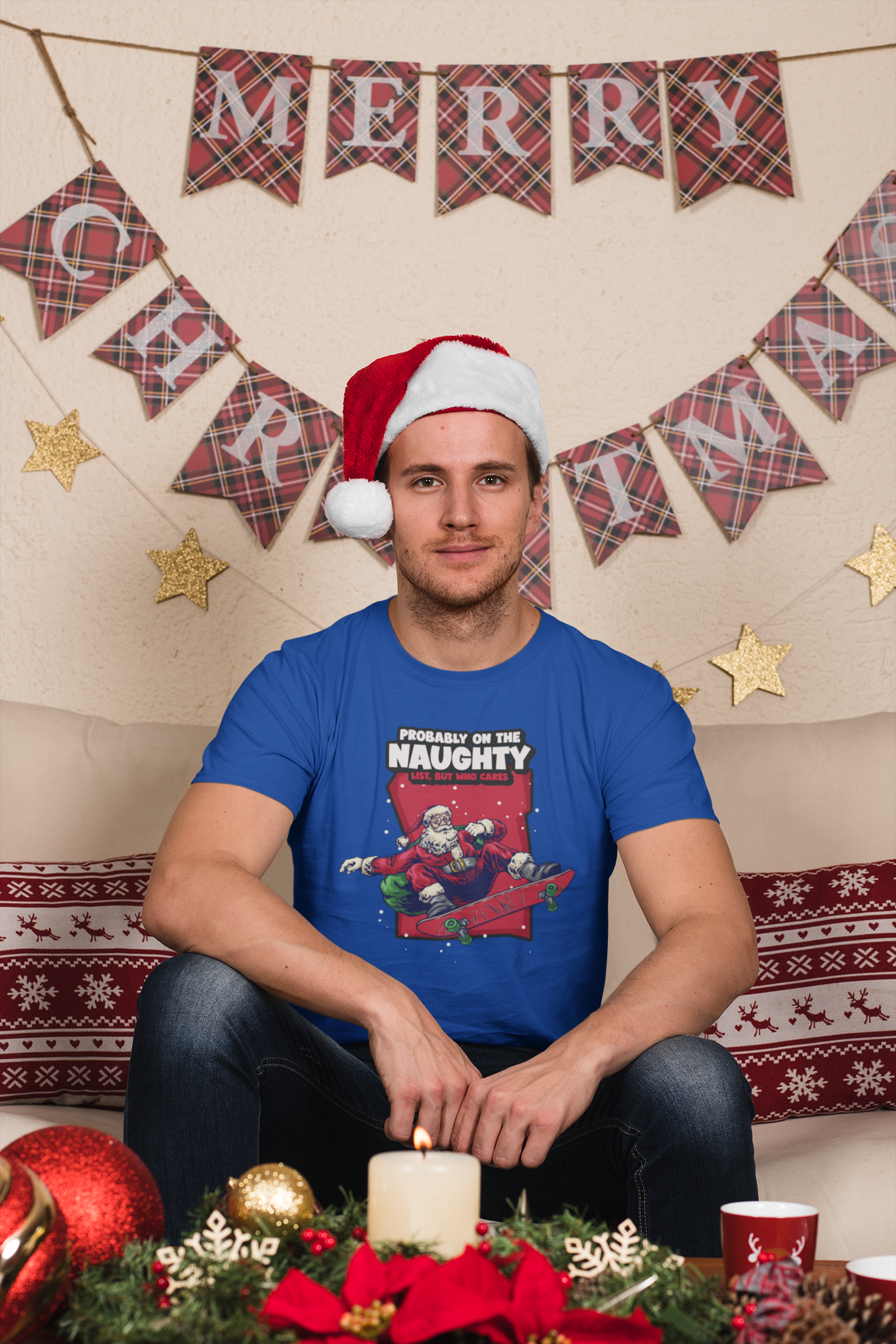 Jul T-Shirt Herr med Unika Motiv. Tshirt Jul