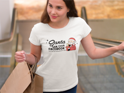 Santa Saw Your Facebook T-Shirt Dam