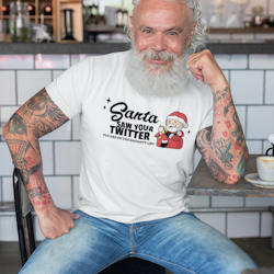 Santa Saw Your Twitter T-Shirt Herr