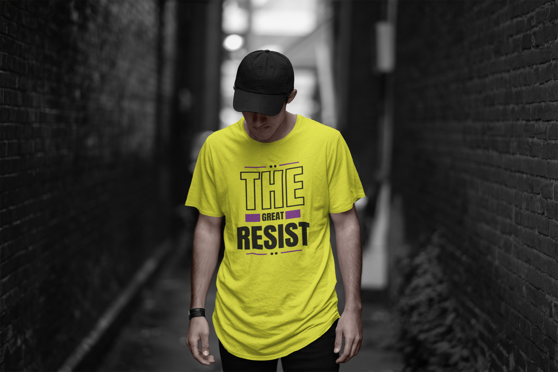 The Great Resist, The Great Reset, T-Shirt herr mec oll text The Great Resist