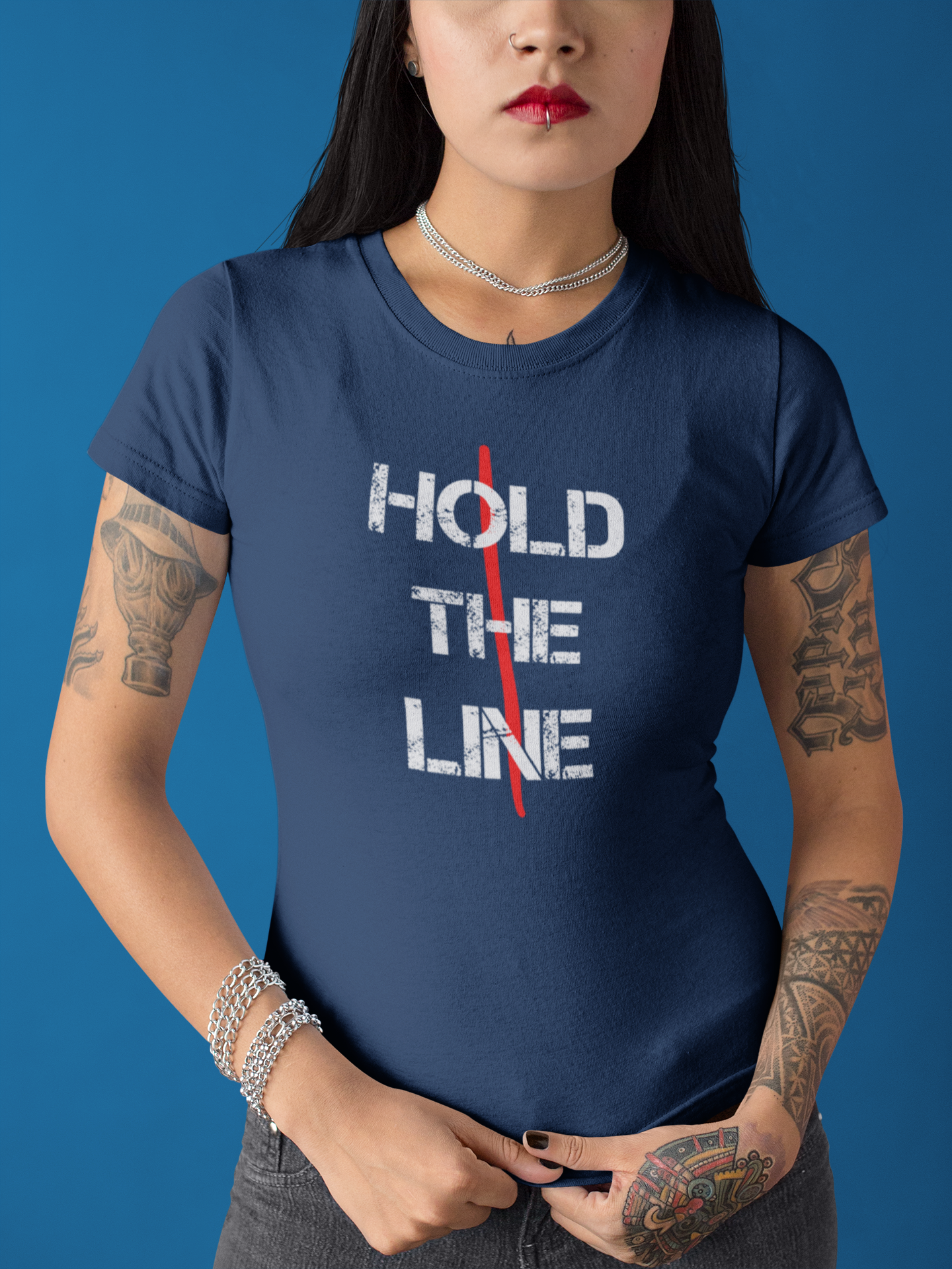 Hold The Line T-Shirt  Dam
