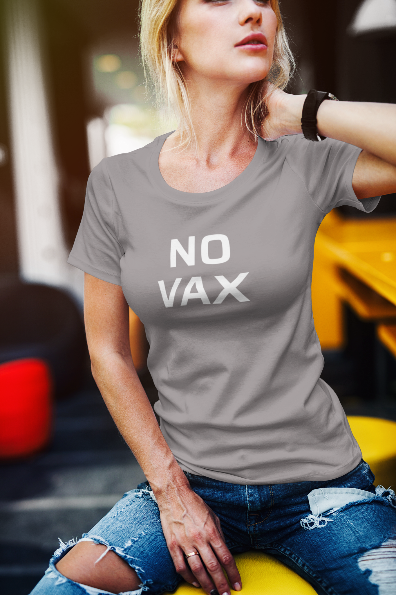 No Vax  T-Shirt Dam