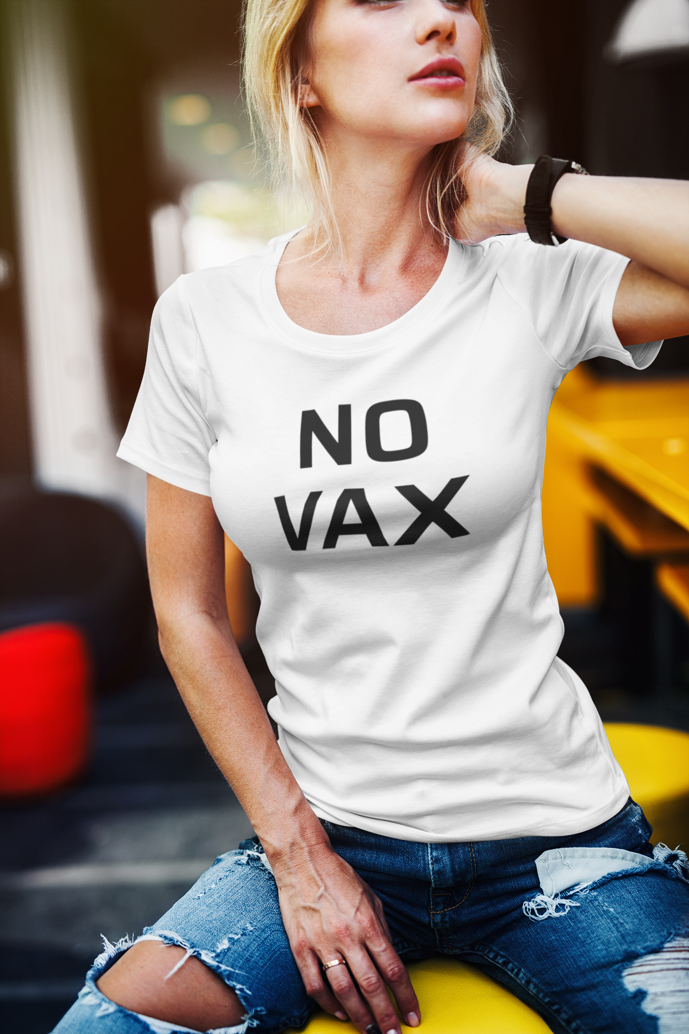 No Vax  T-Shirt Dam
