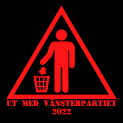 Ut Med Vänsterpartiet 2022 Klistermärke