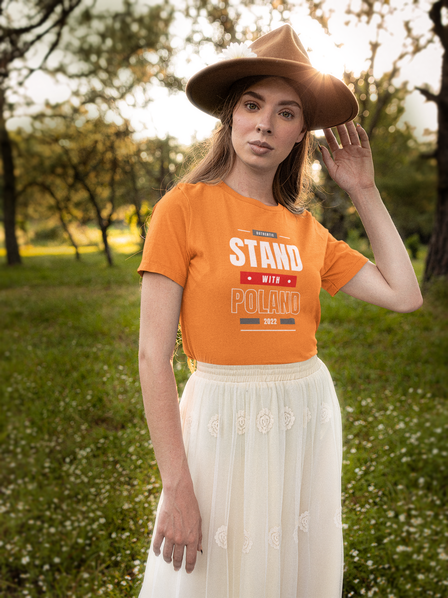 Stand With Poland T-Shirt  Dam