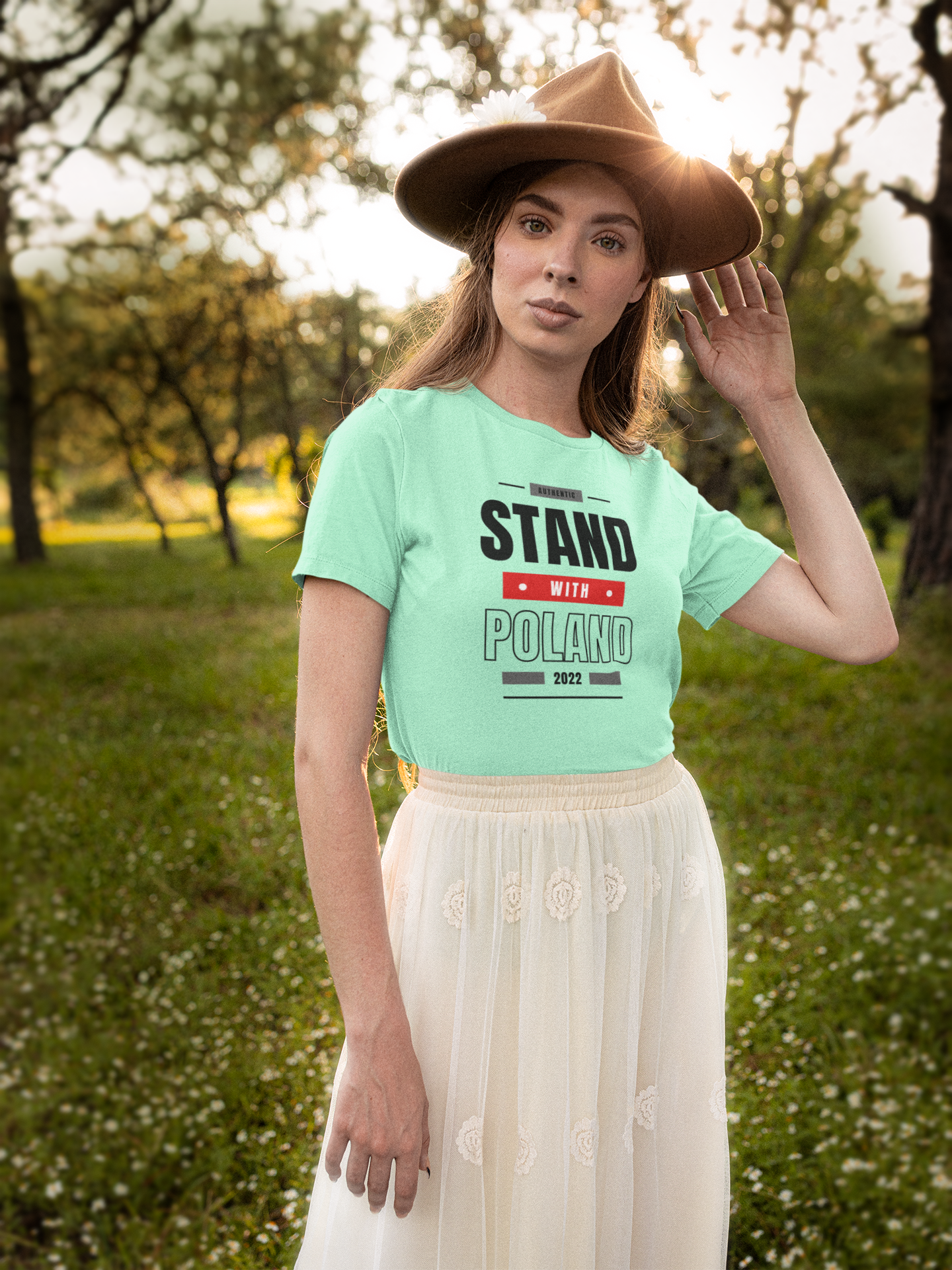Stand With Poland T-Shirt  Dam