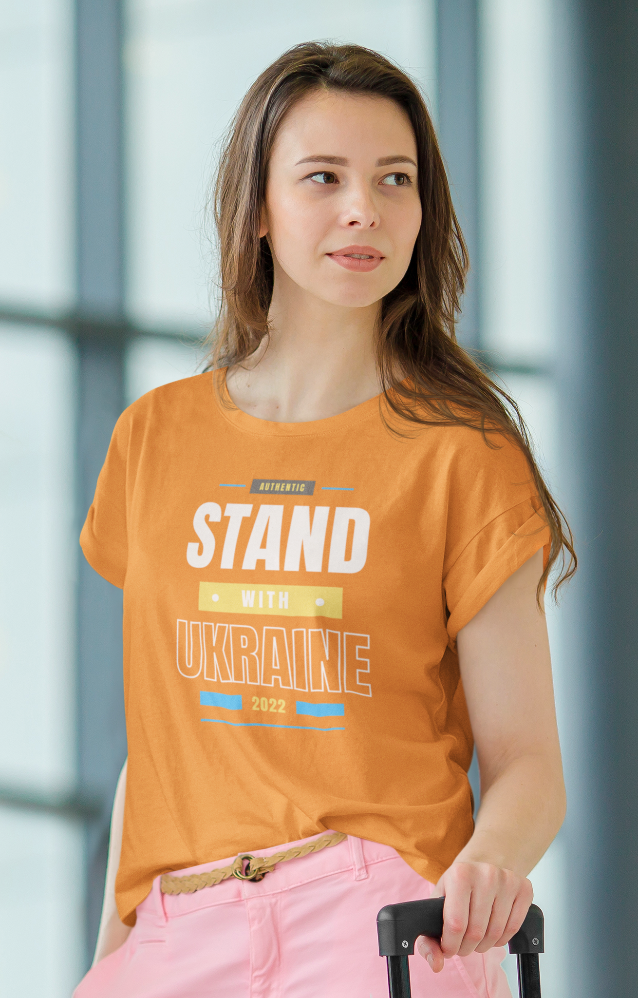 I Support Ukraine TShirt Dam. Stoppa Putin