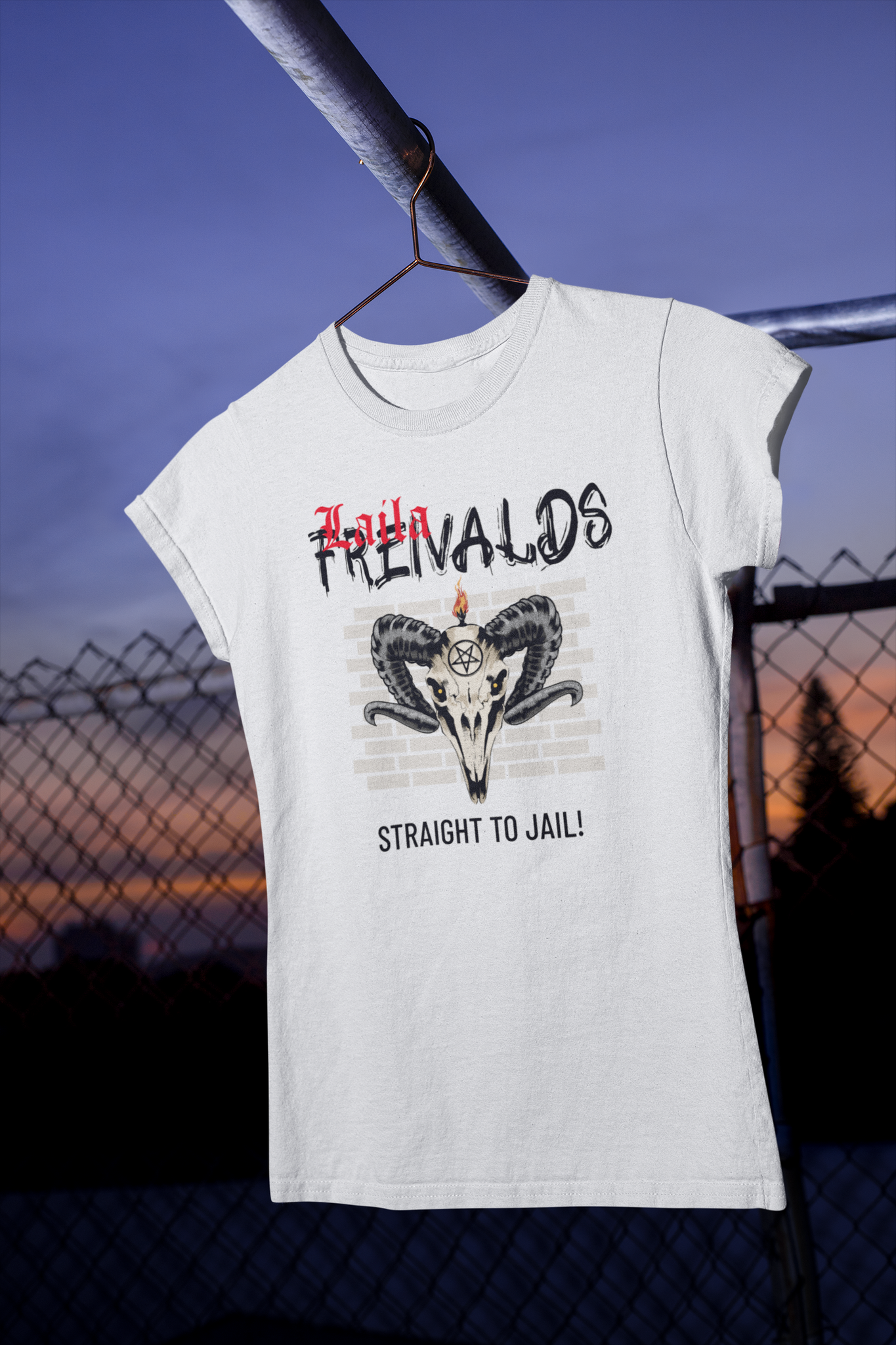 Freivalds Straight To Jail T-Shirt  Dam