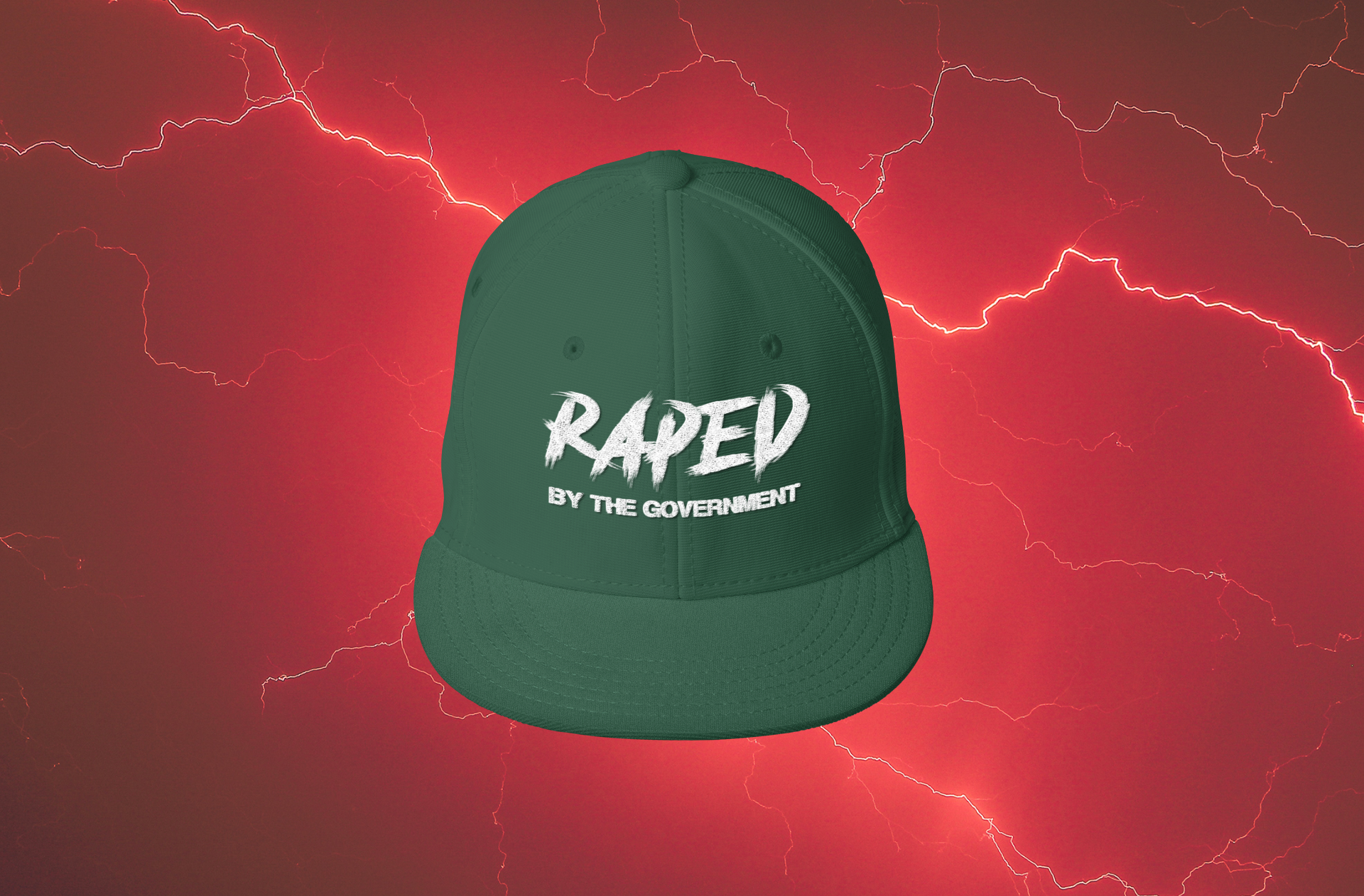 Raped By The Government Snapback One Size