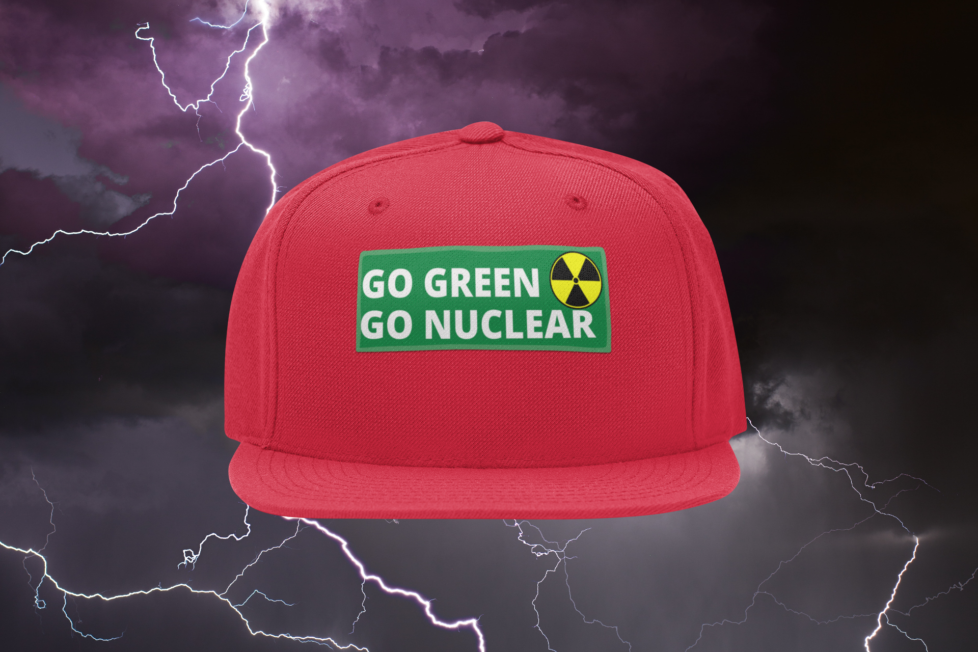 Go Green Go Nuclear Snapback One Size