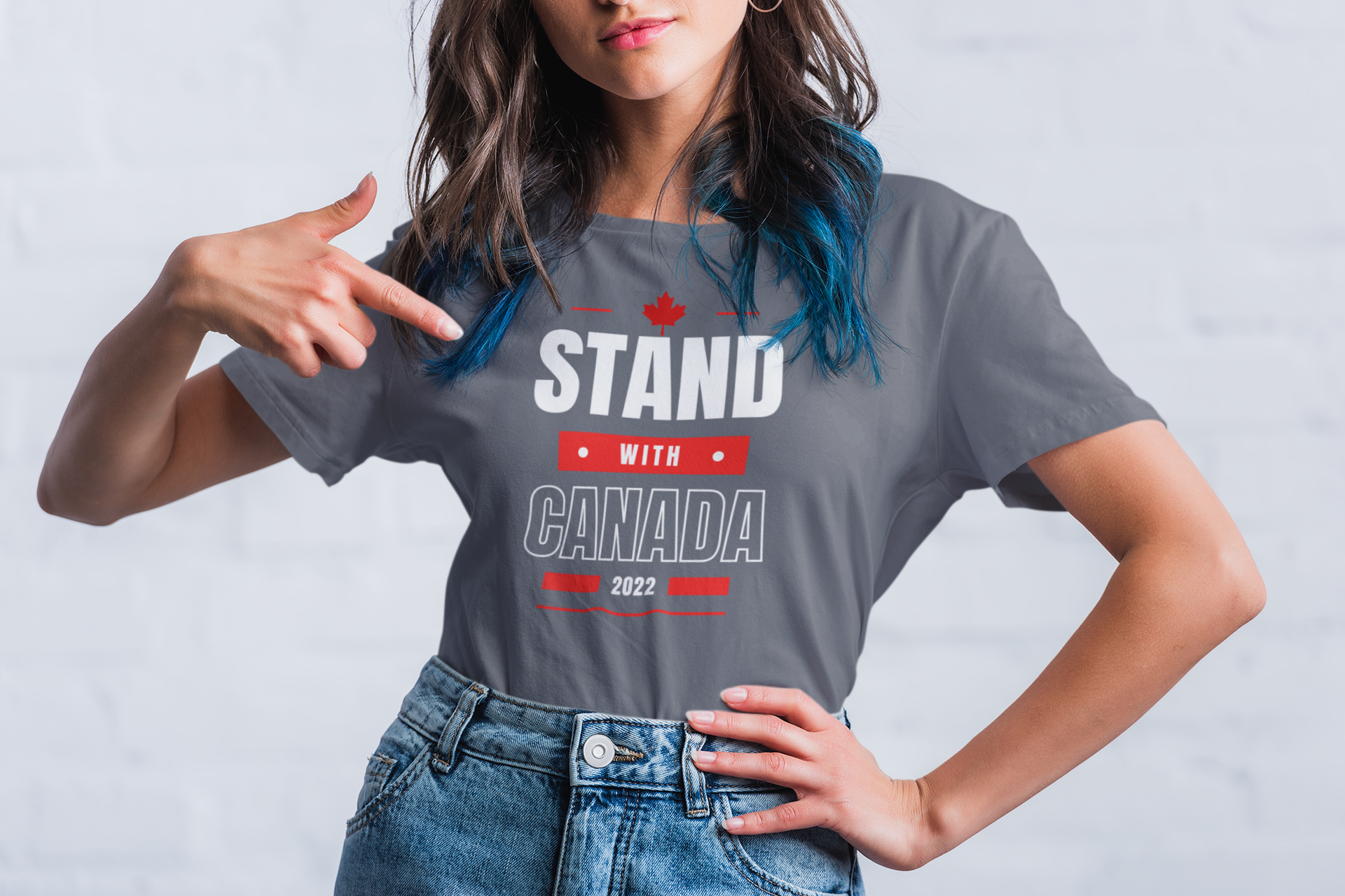 Stand With Canada Tshirt Women. Dam Tshirt Stand With Canada