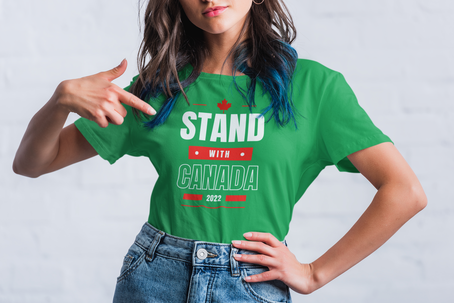 Stand With Canada Dam Tshirt Ladyfit