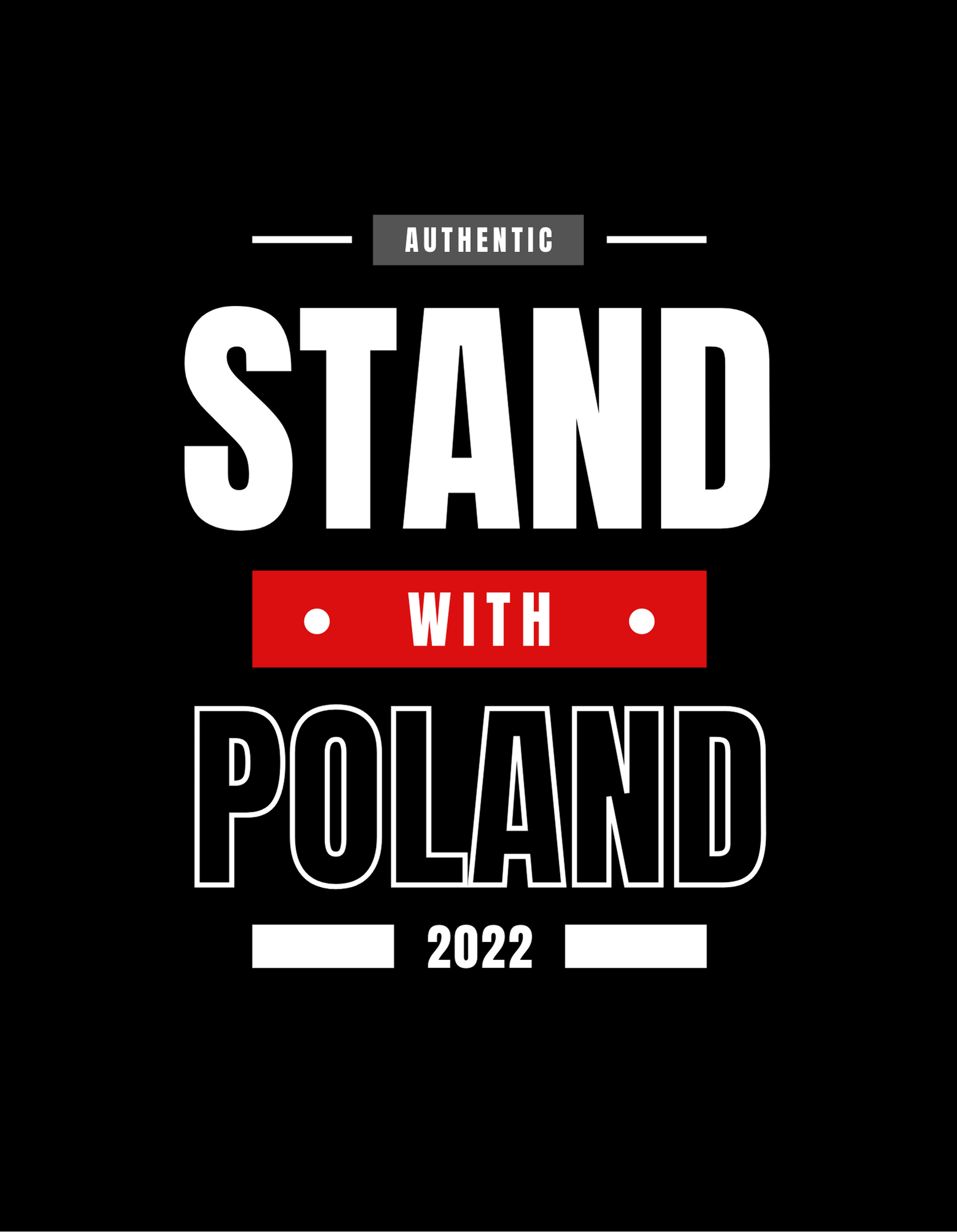 Stand With Poland Klistermärke
