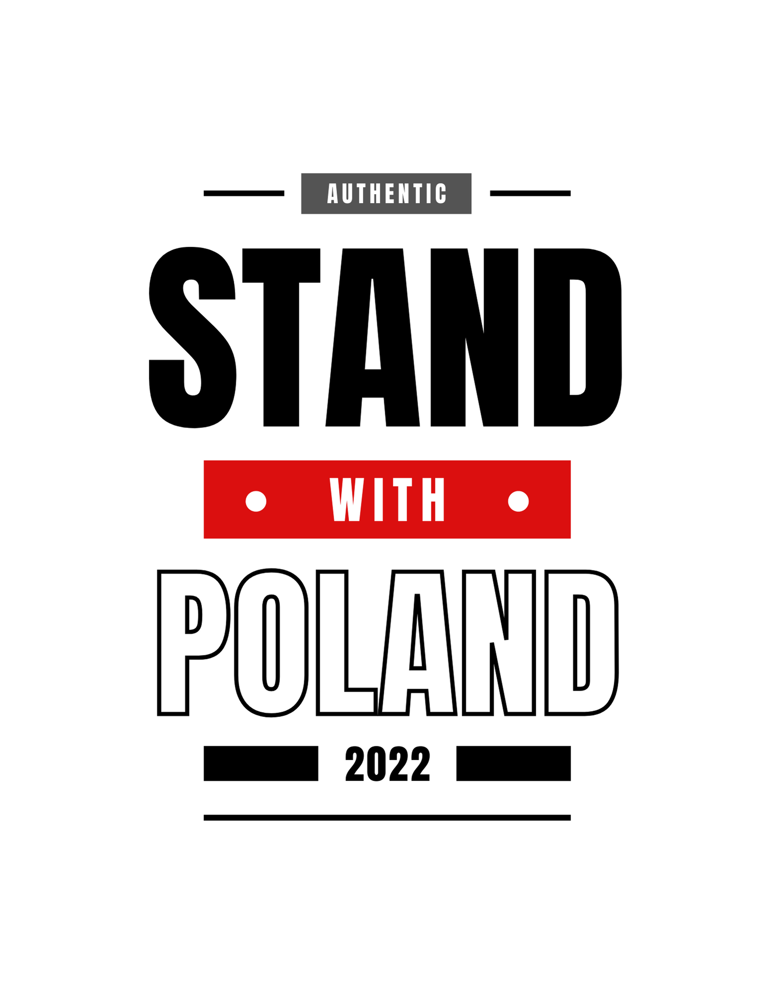 Stand With Poland Klistermärke