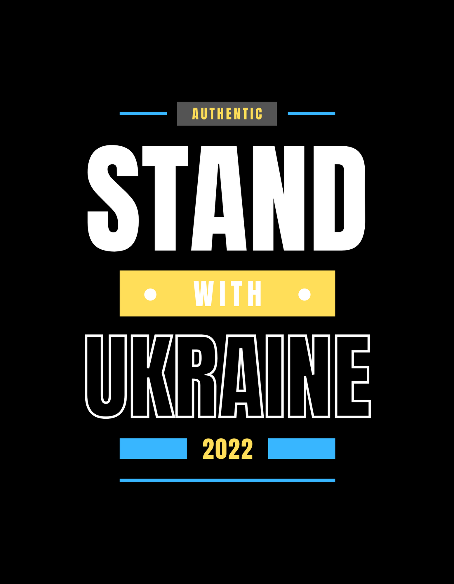 Stand With Ukraine Klistermärke