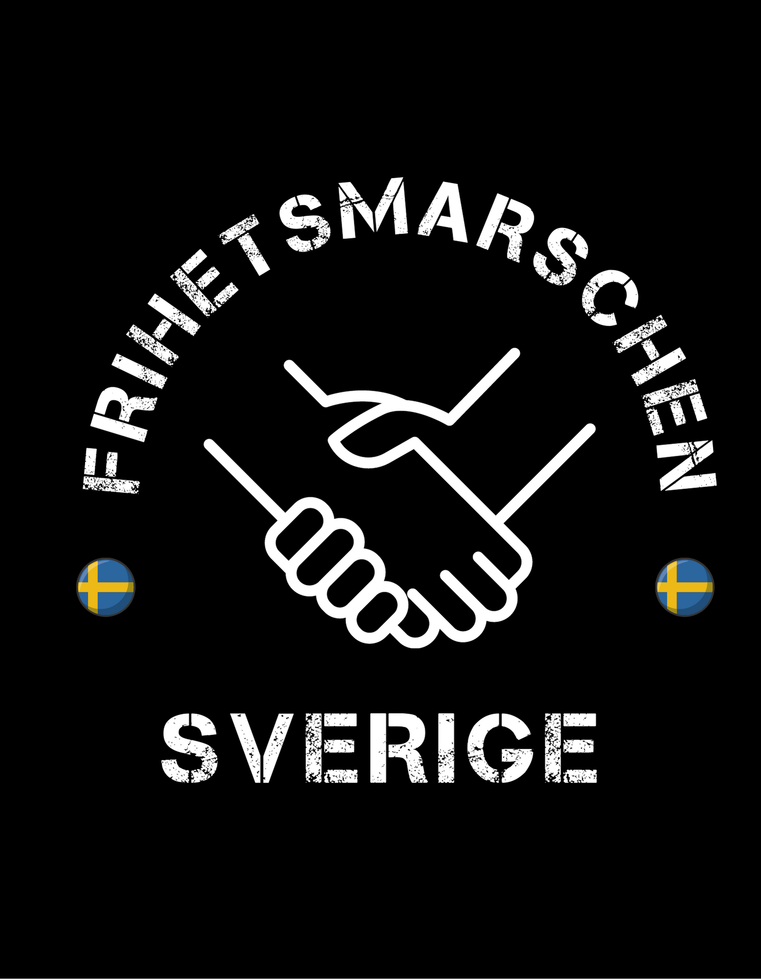 Frihetsmarschen Sverige Klistermärke