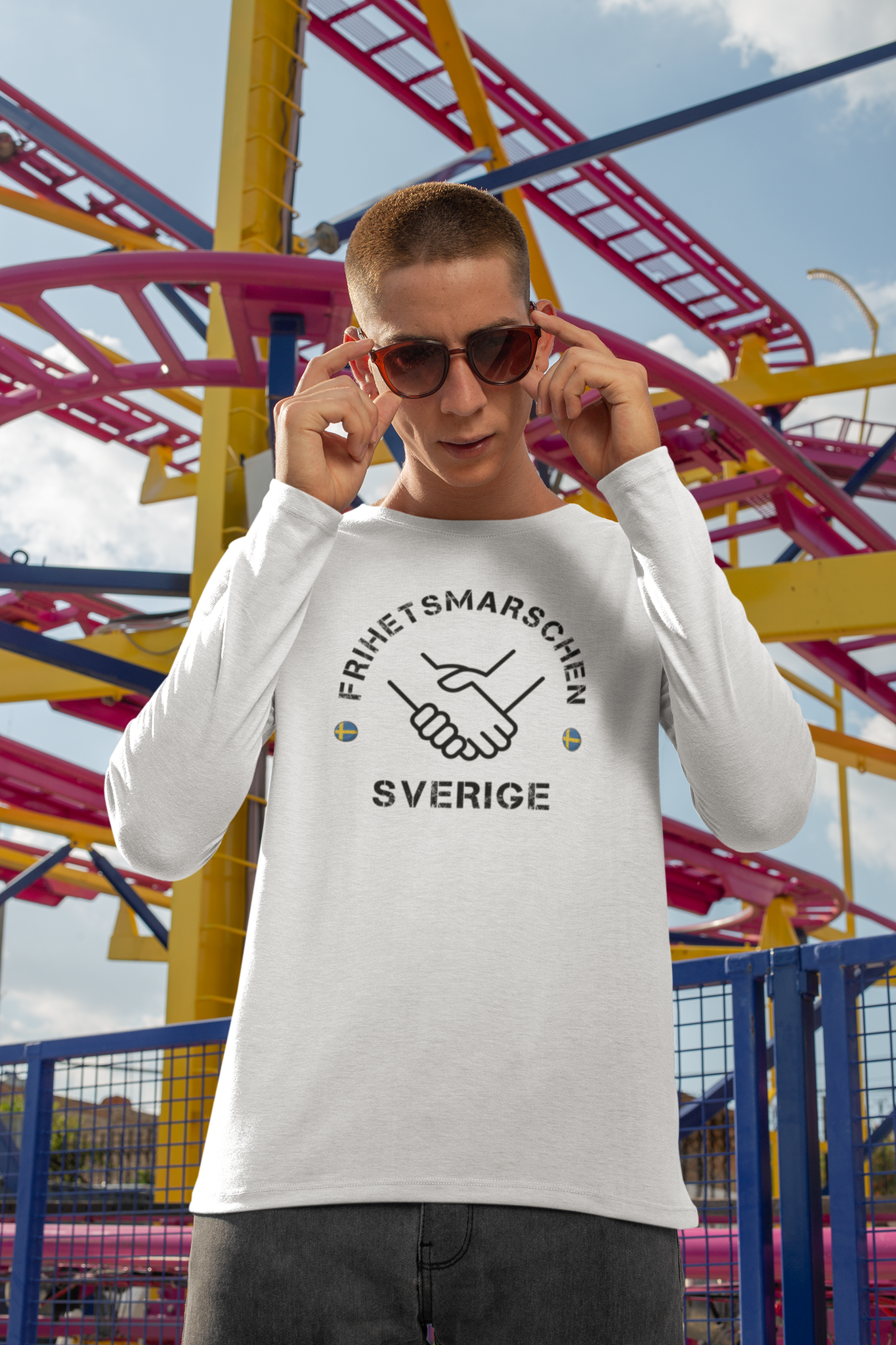 Frihetsmarschen Sverige Long Sleeve T-Shirt Herr