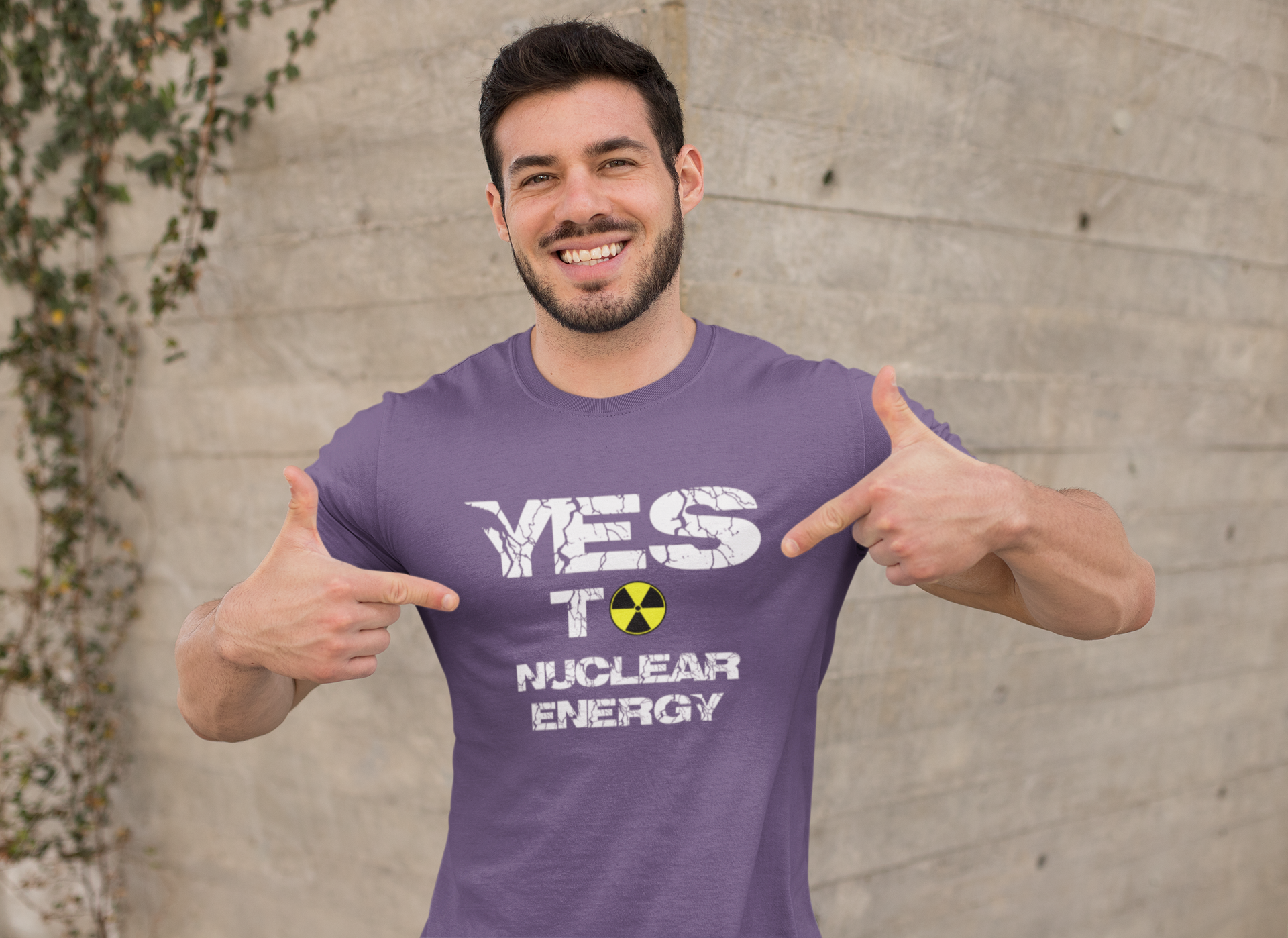 Ja till Kärnkraft Nej till Vindkraft, Tshirt för den som vill ha kärnkraft, Yes To Nuclear Energy