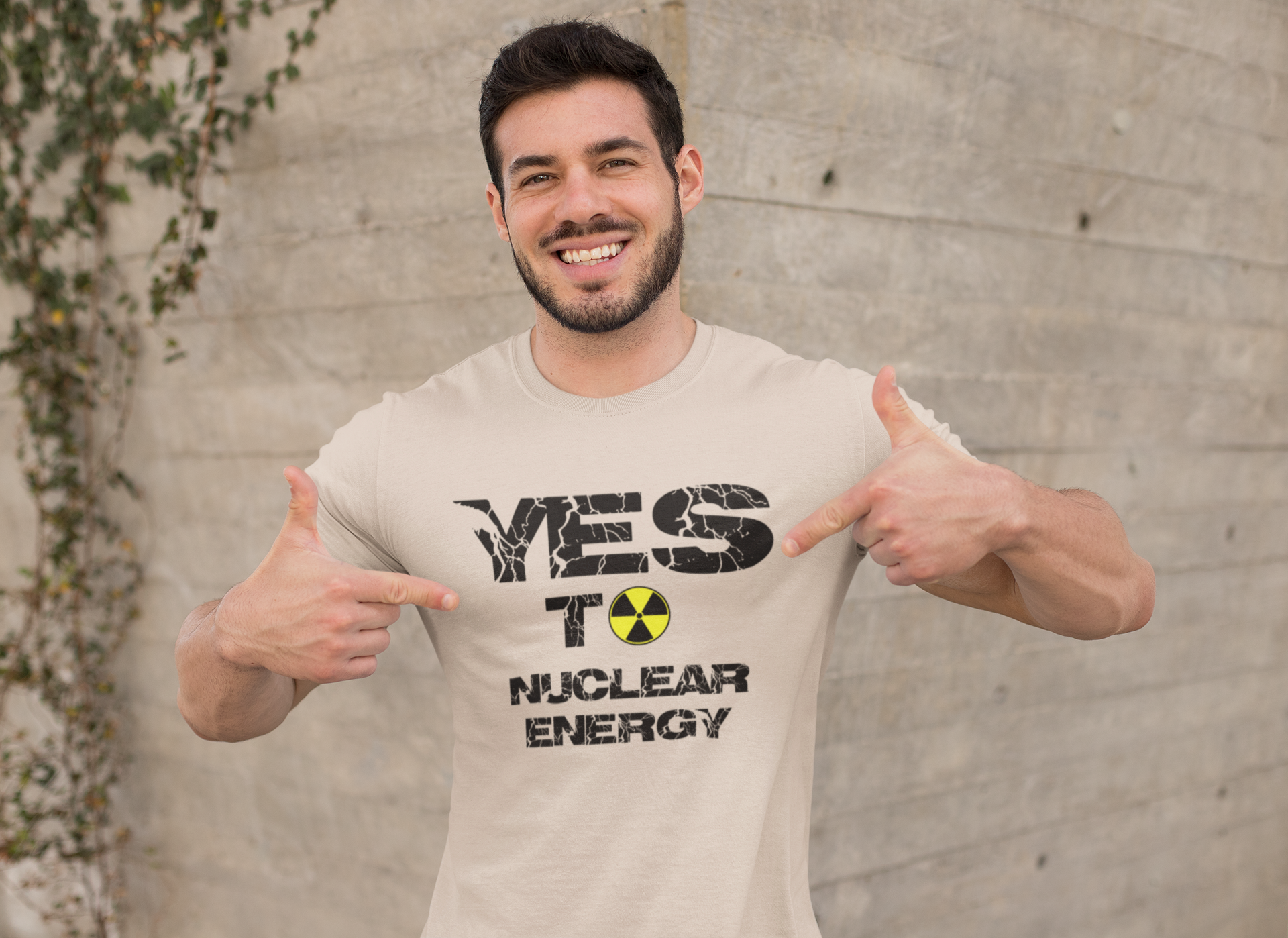 T-Shirt Herr för alla som säger Ja till kärnkraft.