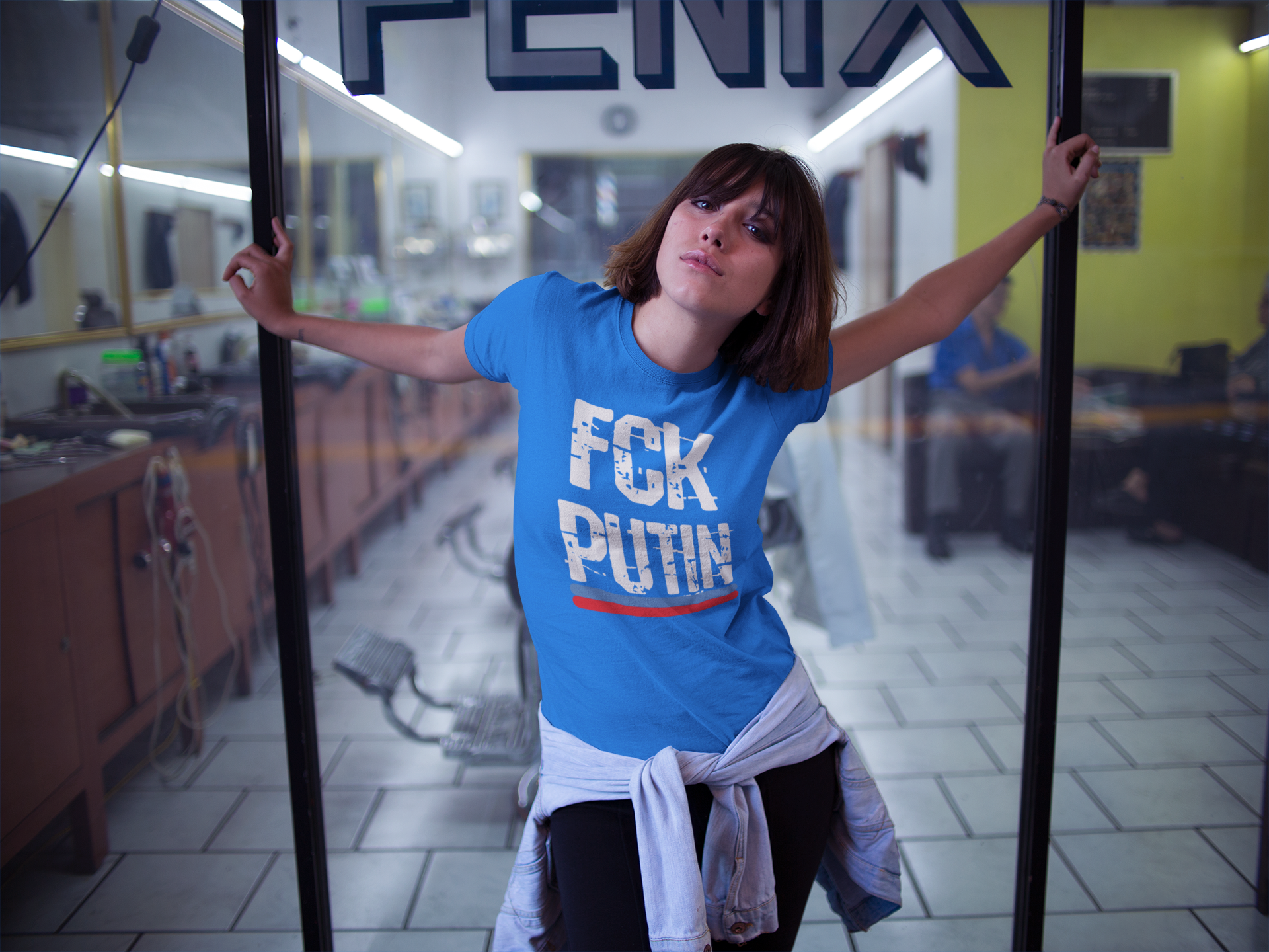Tshirt med tryck FCK Putin