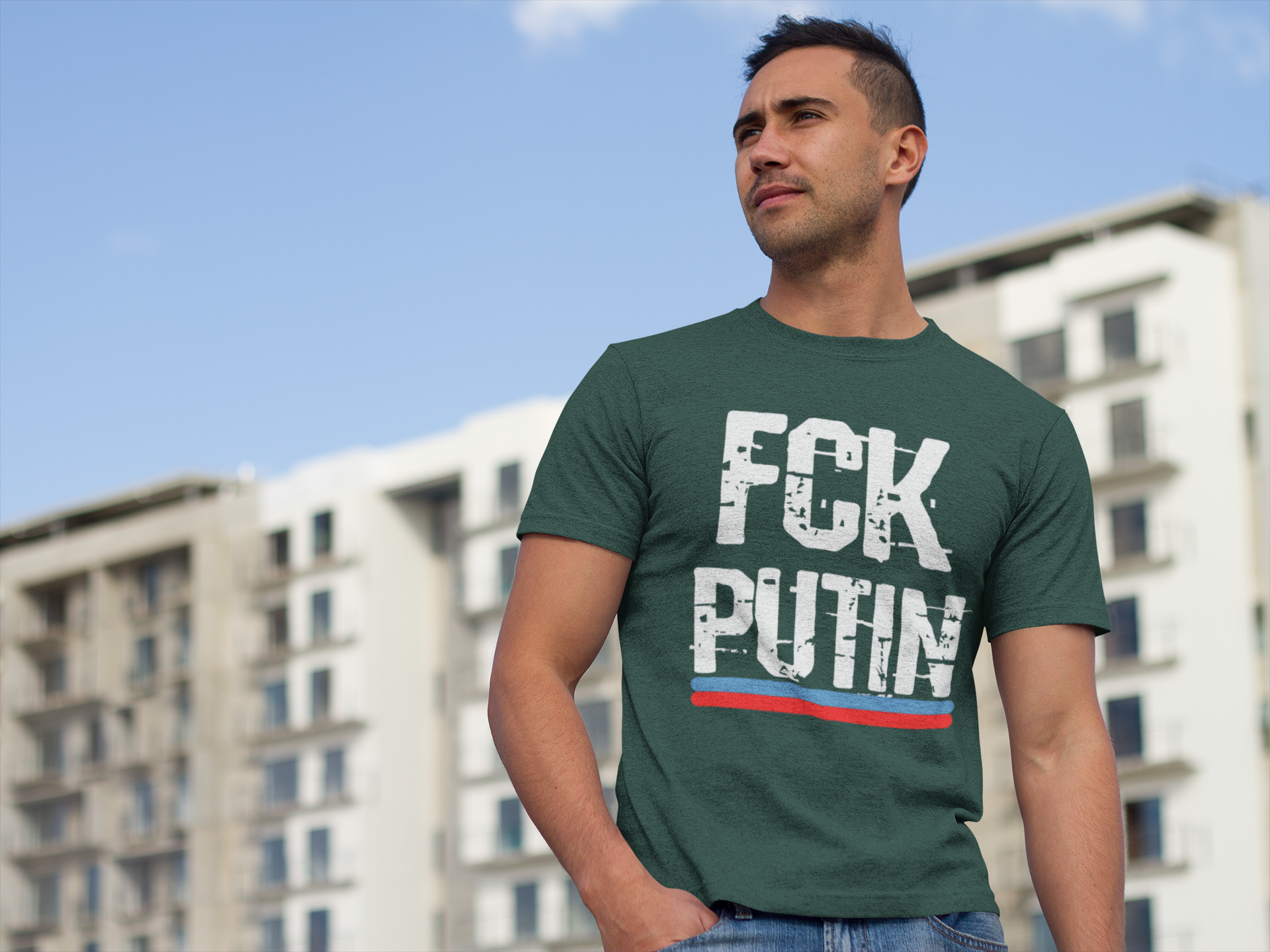 Make Your Statement against Russia, T-Shirt Men FCK Putin