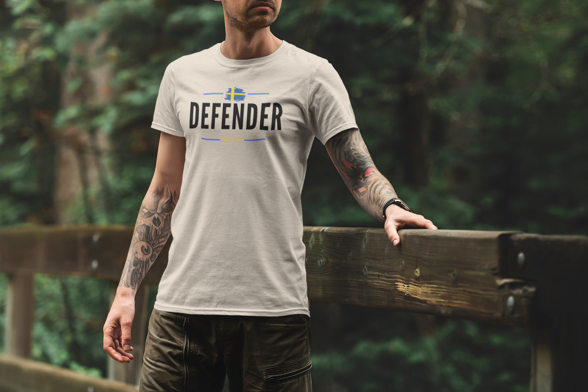Defender Sweden T-Shirt Herr