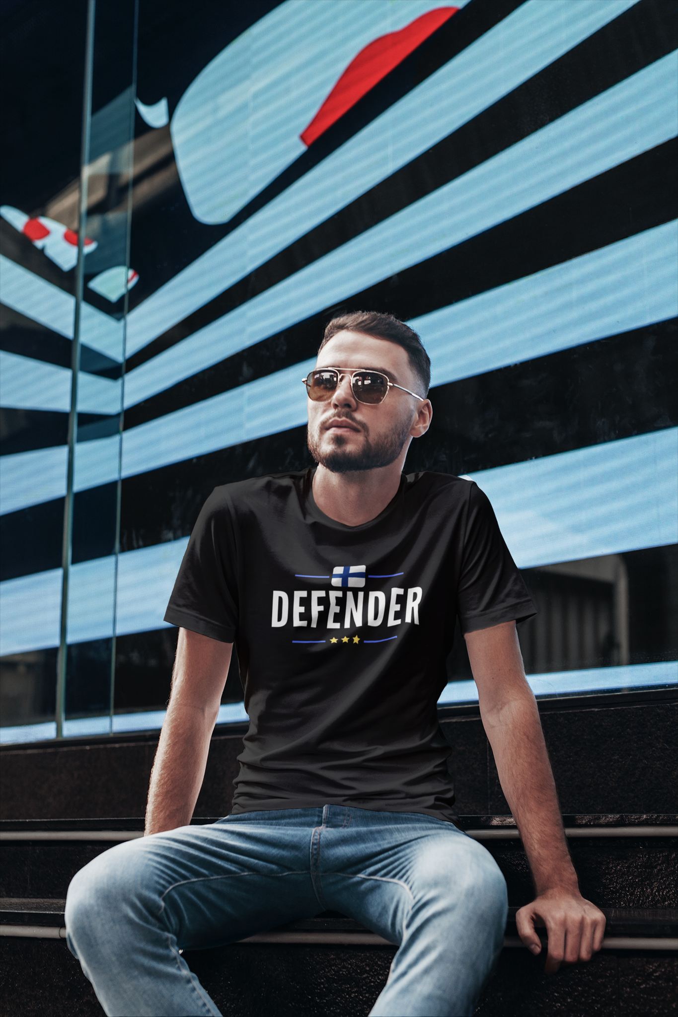 Defender Finland T-Shirt Herr