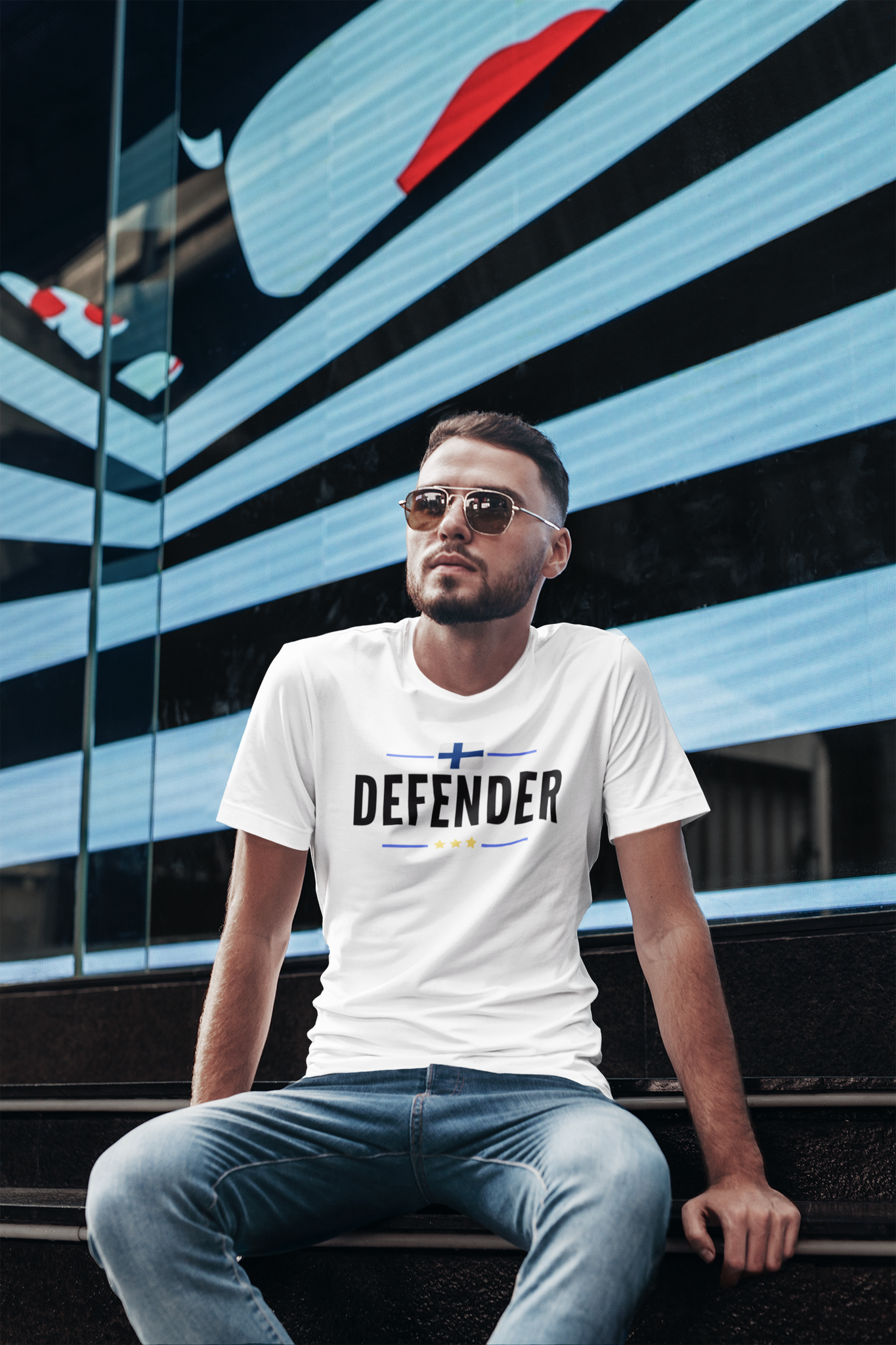 Defender Finland T-Shirt Herr