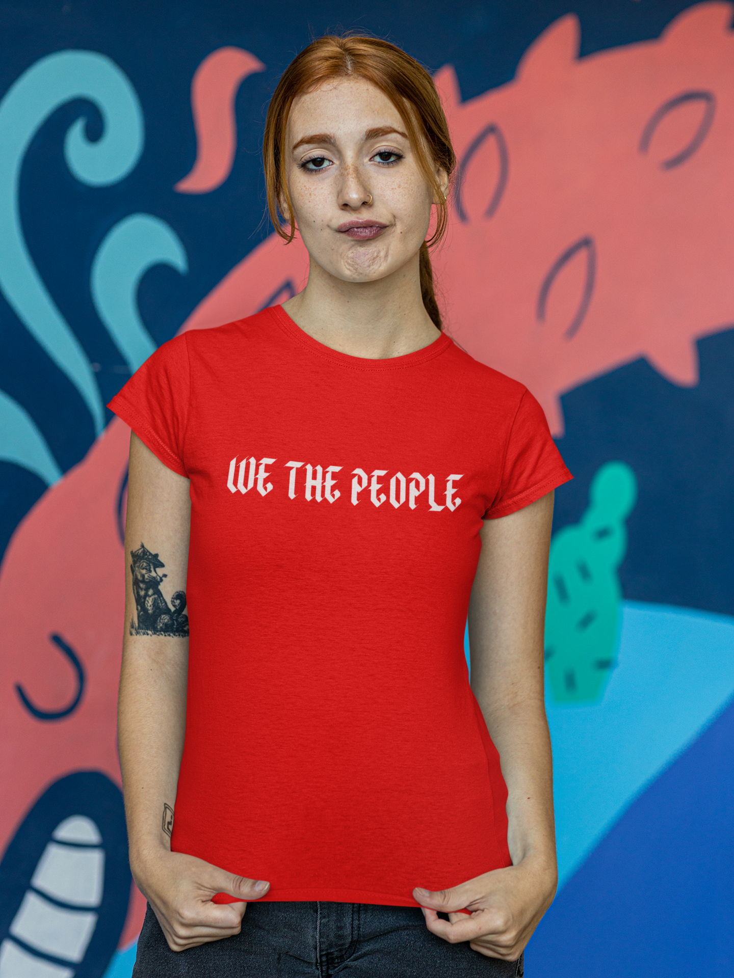 We The People T-Shirt Dam i otroligt många härliga färger, We The People för den lilla människans rätt