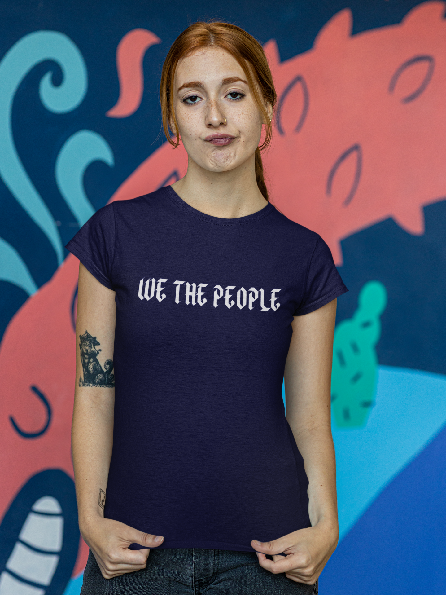 We The People Shirt, T-Shirt för alla åldrar & storlekar. Hög kvalitet på trycket. T-Shirt för de som stödjer eller är intresserade utav We The People