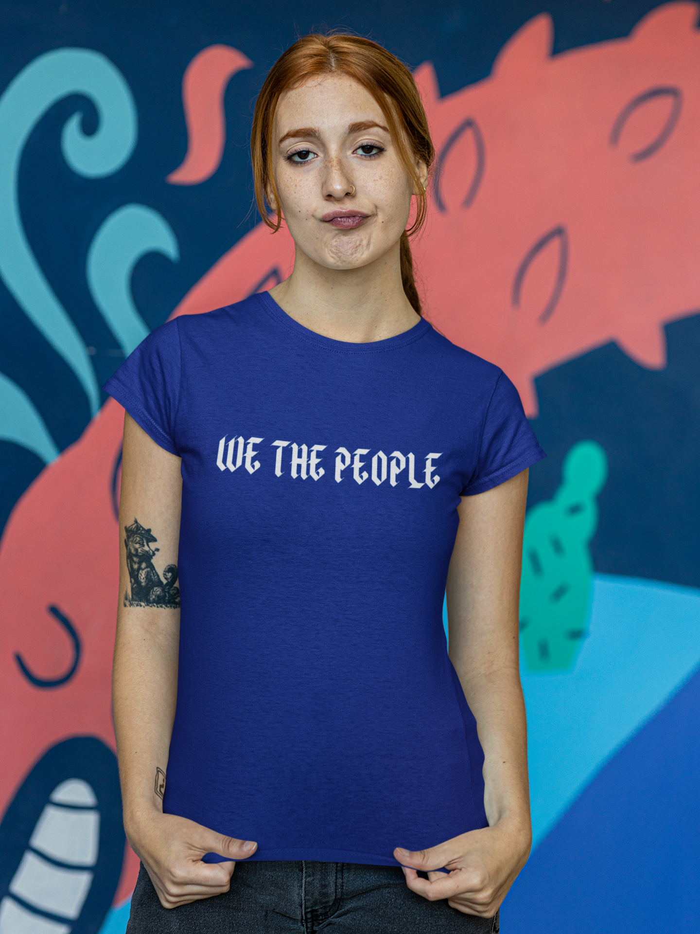 We The People T-Shirt köper du hos Statements Clothing. Alla våra tryckfärger är Oeko-Tex Certifierade