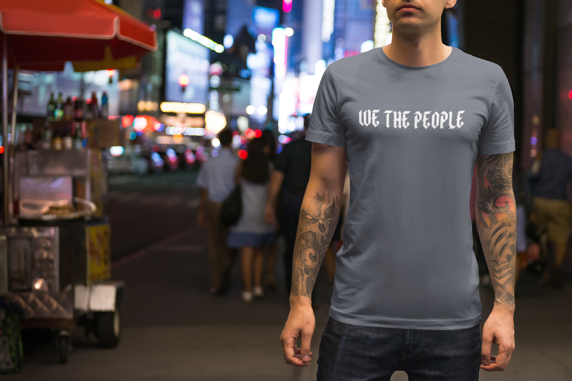 We The People T-Shirt Herr, T-Shirt med texttryck We The People