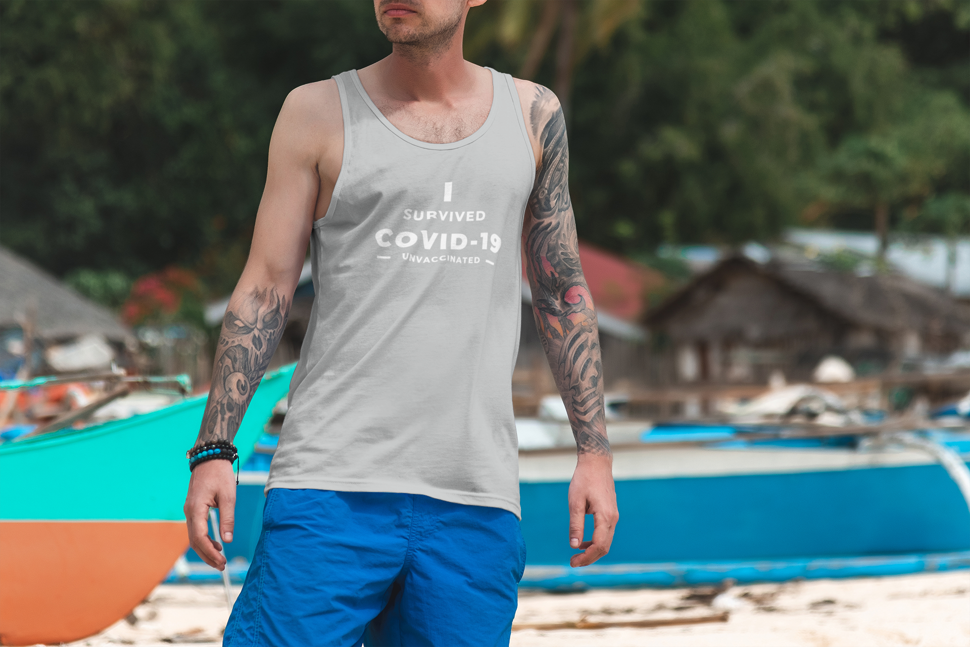 I Survived Covid-19 Tank Top Herr