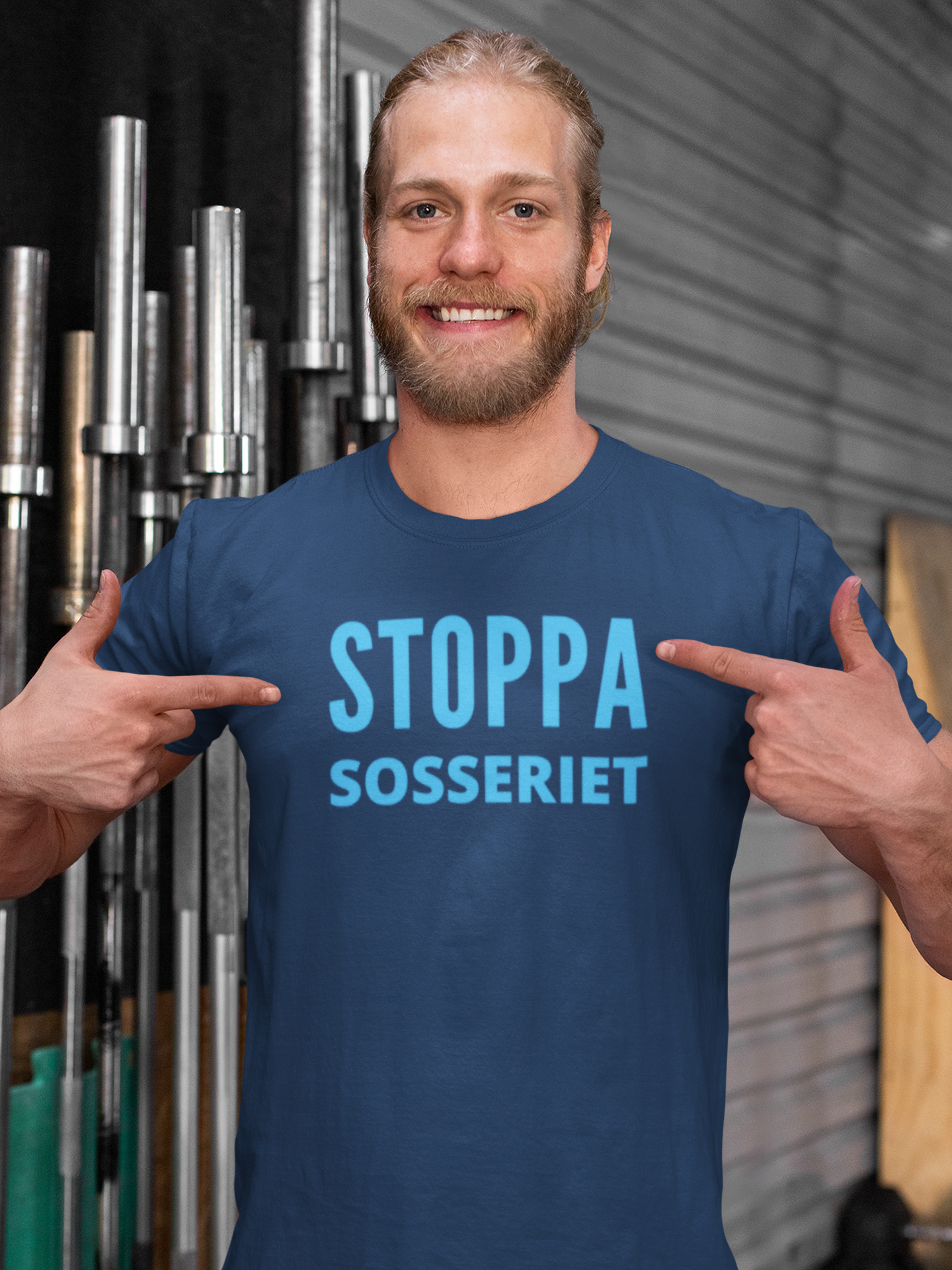 T-Shirts med text STOPPA SOSSERIET, T-Shirt Politik