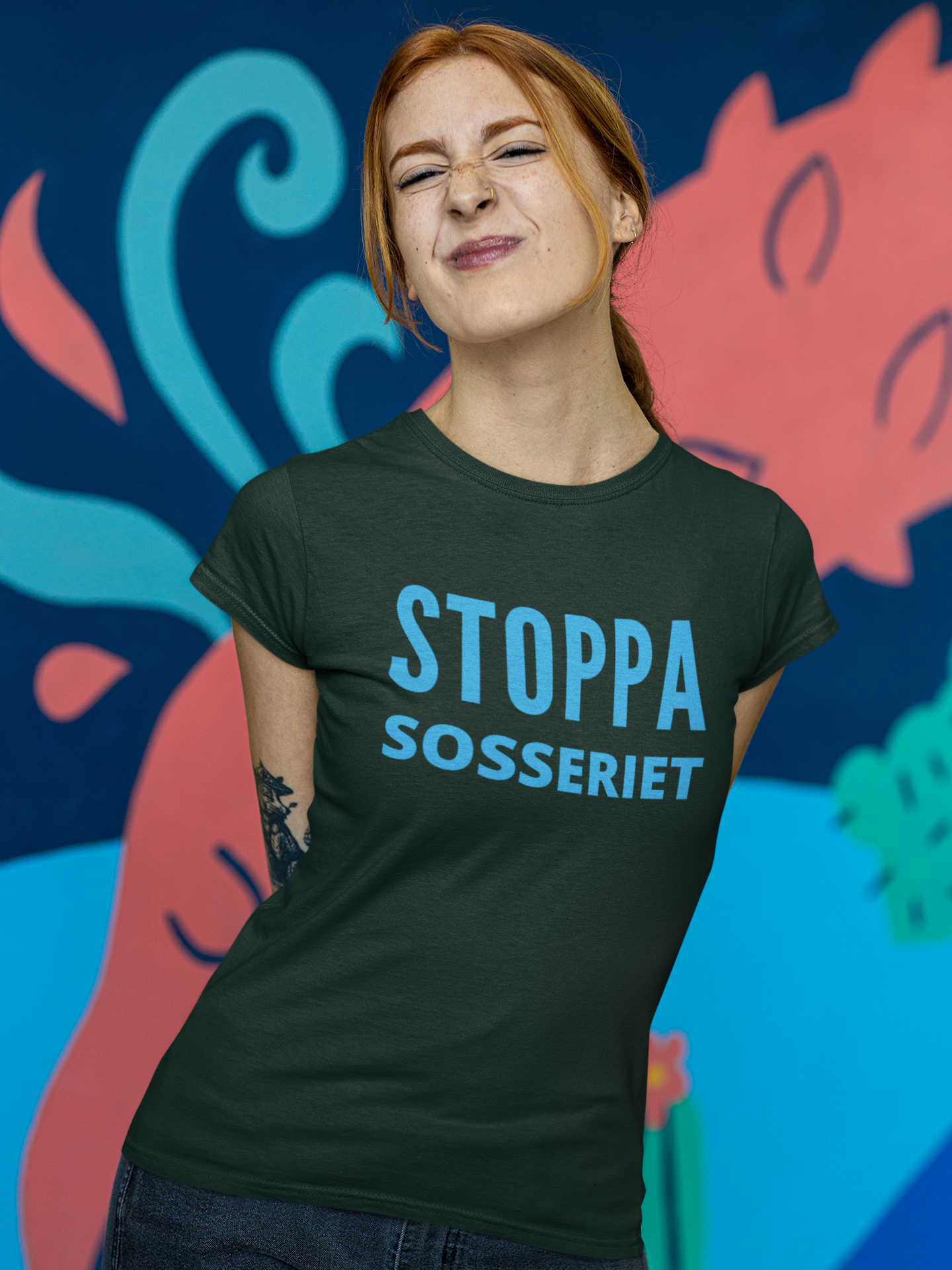 Stoppa Sosseriet, Tshirt med budskap, Ungsvenskarnas favorittröja