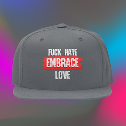 Fuck Hate Embrace Love Snapback One Size